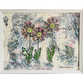 Lesné kvety- Katarína Haraksimová, originálny, ručne maľovany obraz