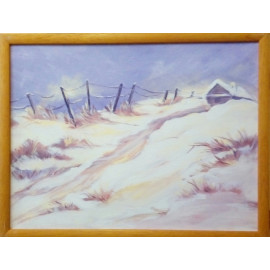 Zima pozdná, Marta Augustínska,originálny,ručne maľovaný obraz