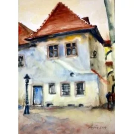 Ručne maľovaný obraz - Košice ,Miklušova väznica