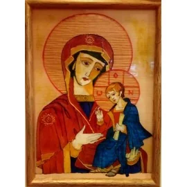 Maľba na sklo - Madona s dieťaťom - Alexander Orlík