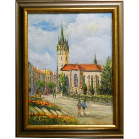 Obraz - Olejomaľba - Kostol sv.Mikuláša - Vladimír Semančík
