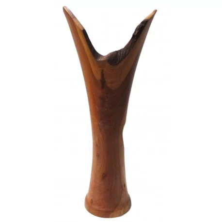 Jaromír Ivanko - Drevená váza Sova (drevo zo slivky)
