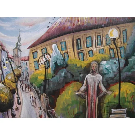 Obraz - Akryl na plátne - Prešov Kristus - Mgr.Lucia Chocholáčková