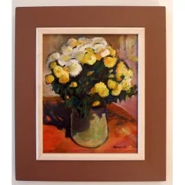 Painting - Acrylic on hardboard - Bouquet (evening) - PaedDr.Ladislav Majoroši