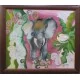 Painting - Silk painting - Elephant - PhDr. Elena Ruta-Marchallé