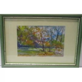 Obraz - Akvarel - Na kraj lesa - Mária Lenárdová