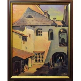 Obraz - Olejomaľba na plátne - Košický dvor - Akad. mal. Varuzhan Aghamyan
