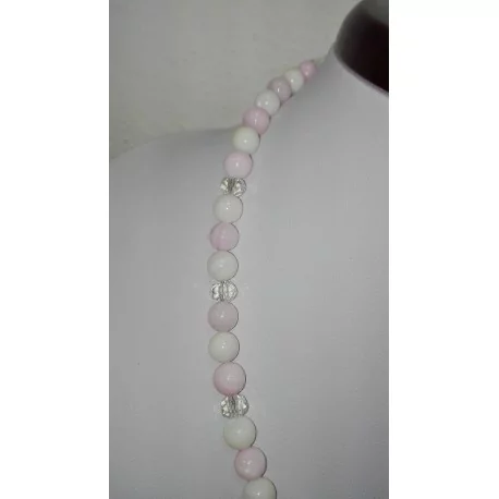 Perleť- swarovského krištáľ - náhrdelník,náušnice