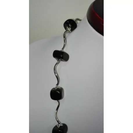 Ónyx - náhrdelník, náušnice
