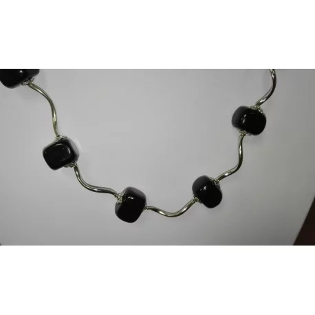 Ónyx - náhrdelník, náušnice