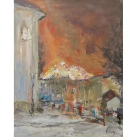 Painting - Acrylic- UPJŠ Fire- Monika Vitányi