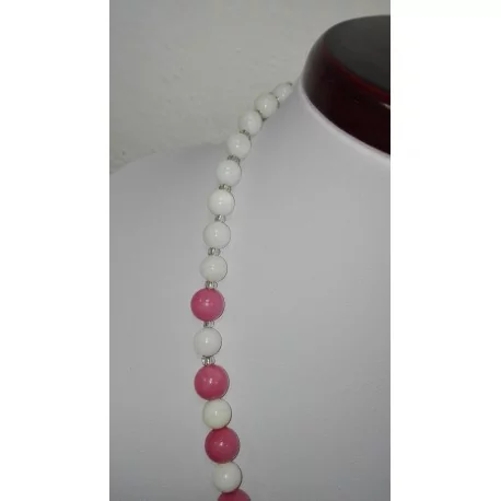 Perleť-howlit-jadeit - náhrdelník,náušnice