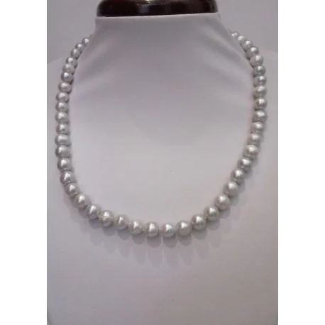 náhrdelník riečne perly strieborné