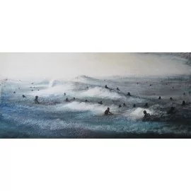 Swimming or melting - Mgr. Art. Kamil Jurašek, originálny, ručne maľovaný obraz