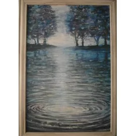 V jazere snov - Mgr. Art. Kamil Jurašek, originálny, ručne maľovaný obraz